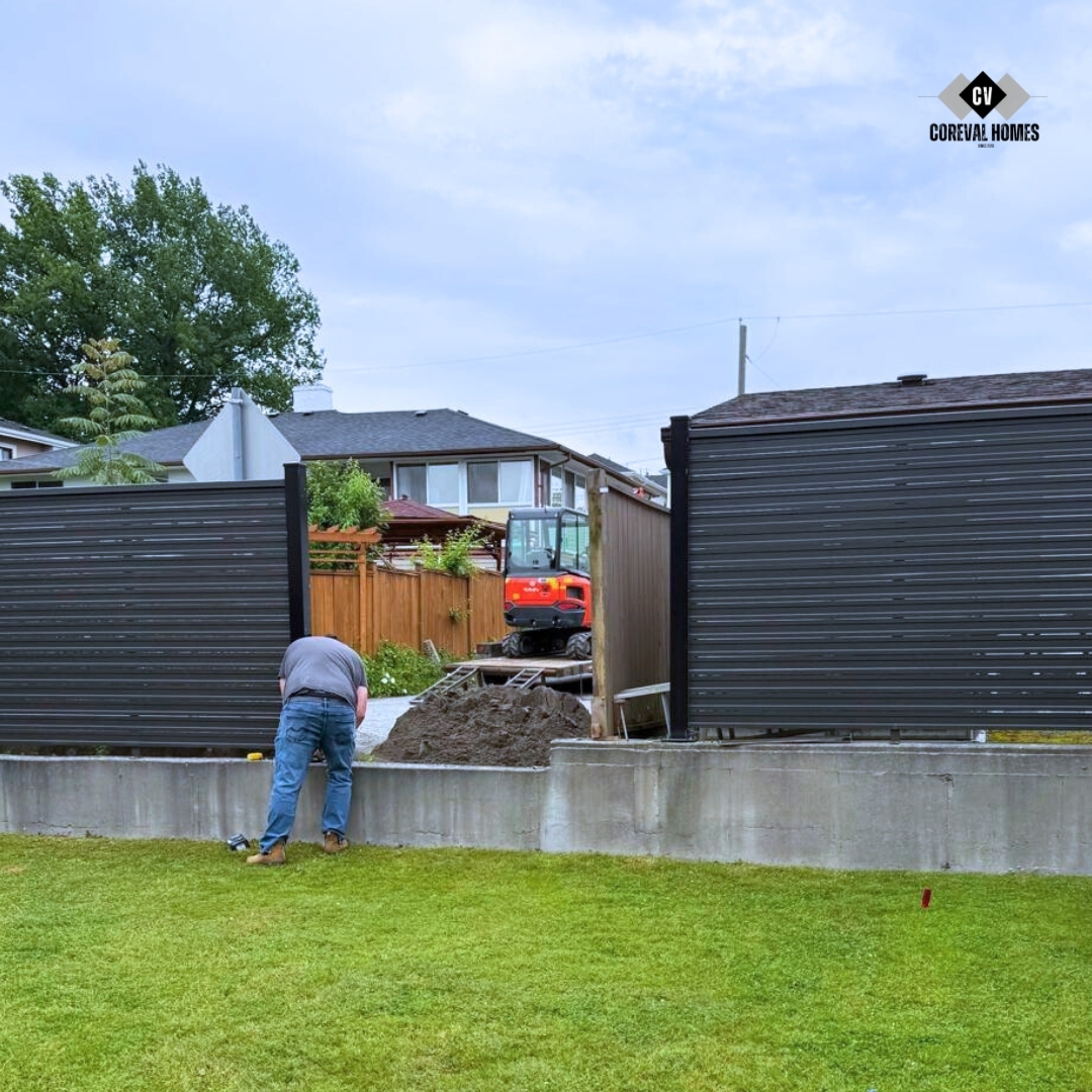 CoreVal Homes fence installation in vancouver
